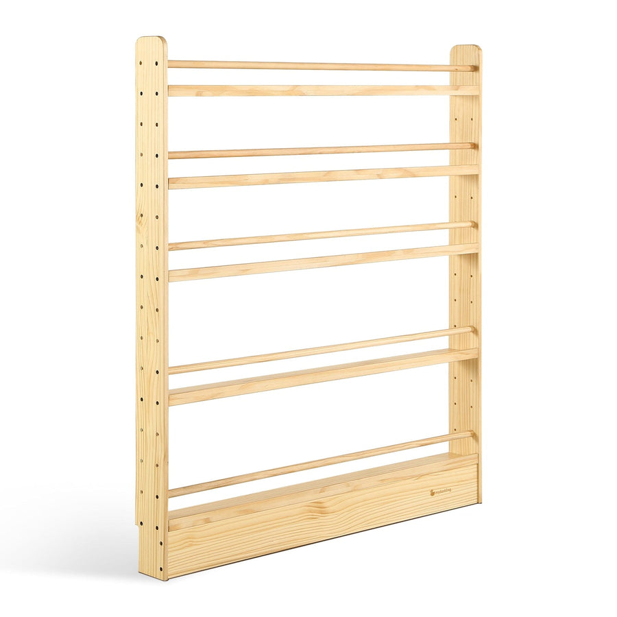 My Duckling NALA 5 Tier Adjustable Solid Wood Bookshelf