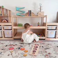 My Duckling Adjustable Solid Wood 3 Layer Storage Shelf