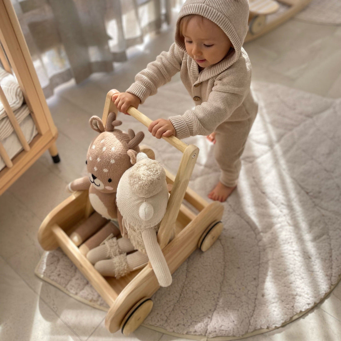 My Duckling Wooden Adjustable Baby Walker