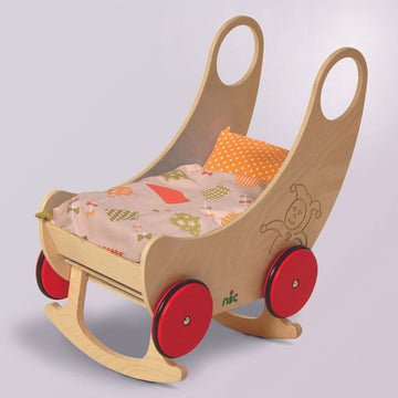 Nic Two-In-One Convertible Wooden Cradle and Pram