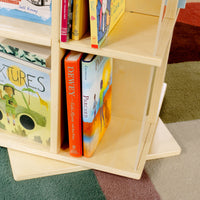 Guidecraft EdQ Rotating Book Display 3 Tier - Natural