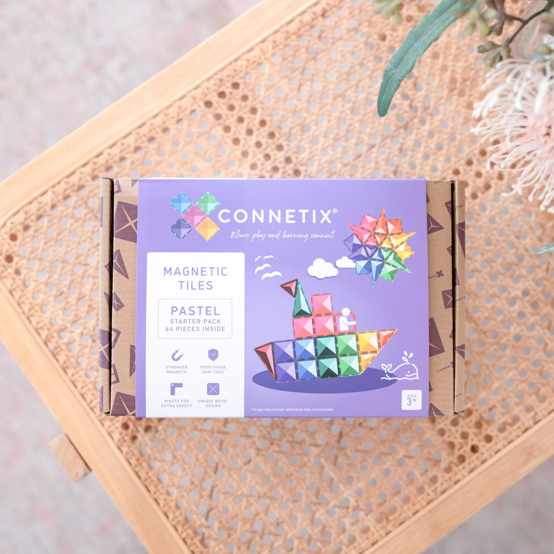 Connetix Tiles Pastel Starter Pack 64 pc