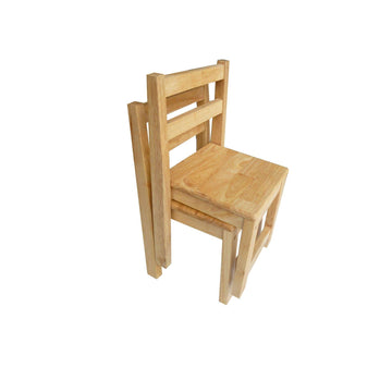 QToys Rubber Wood Standard Chairs (Set of 2)