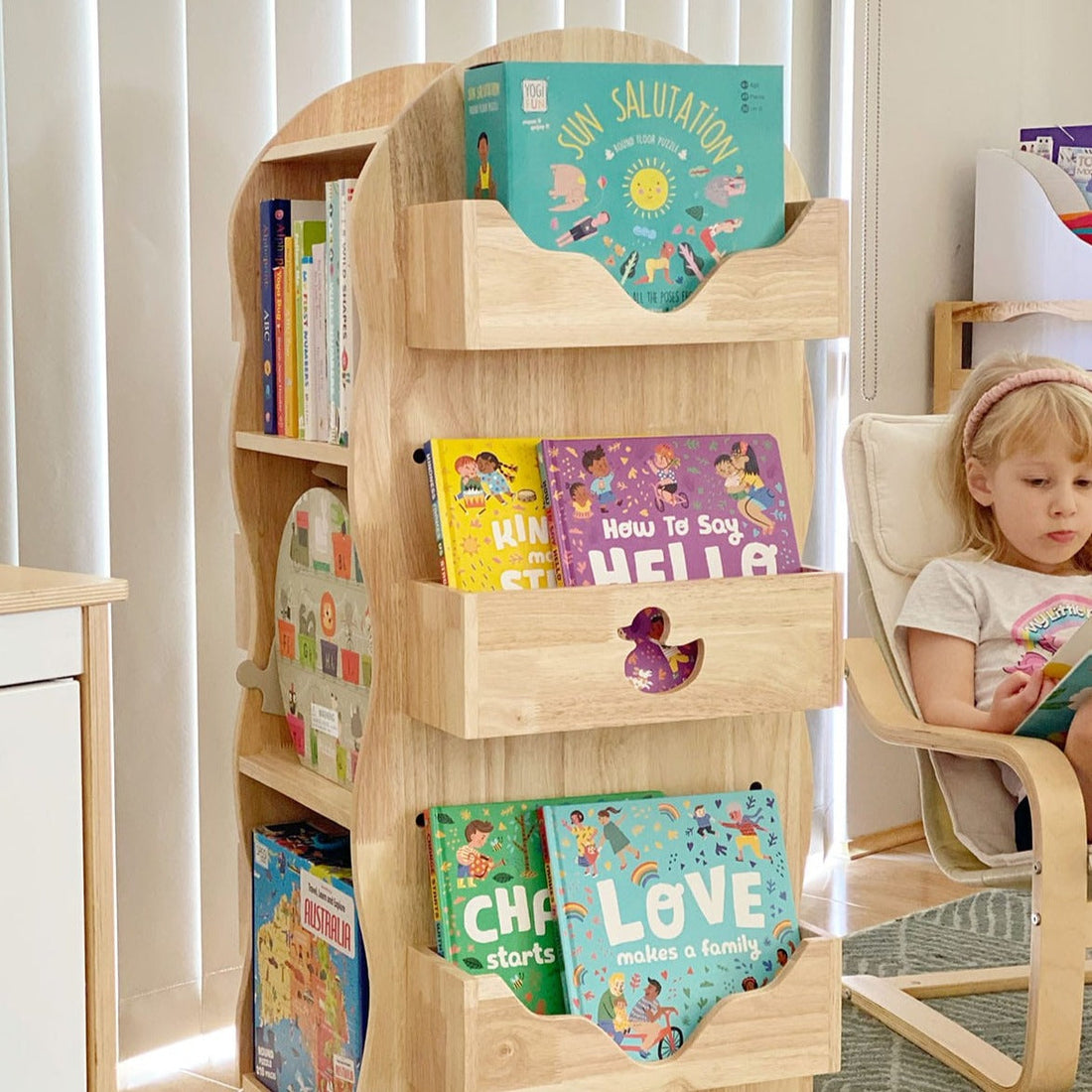 My Duckling Revolving Solid Wood Bookcase