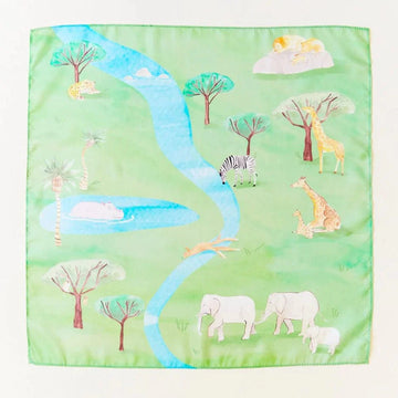 Sarah's Silks Mini Playsilk - Safari Playmap