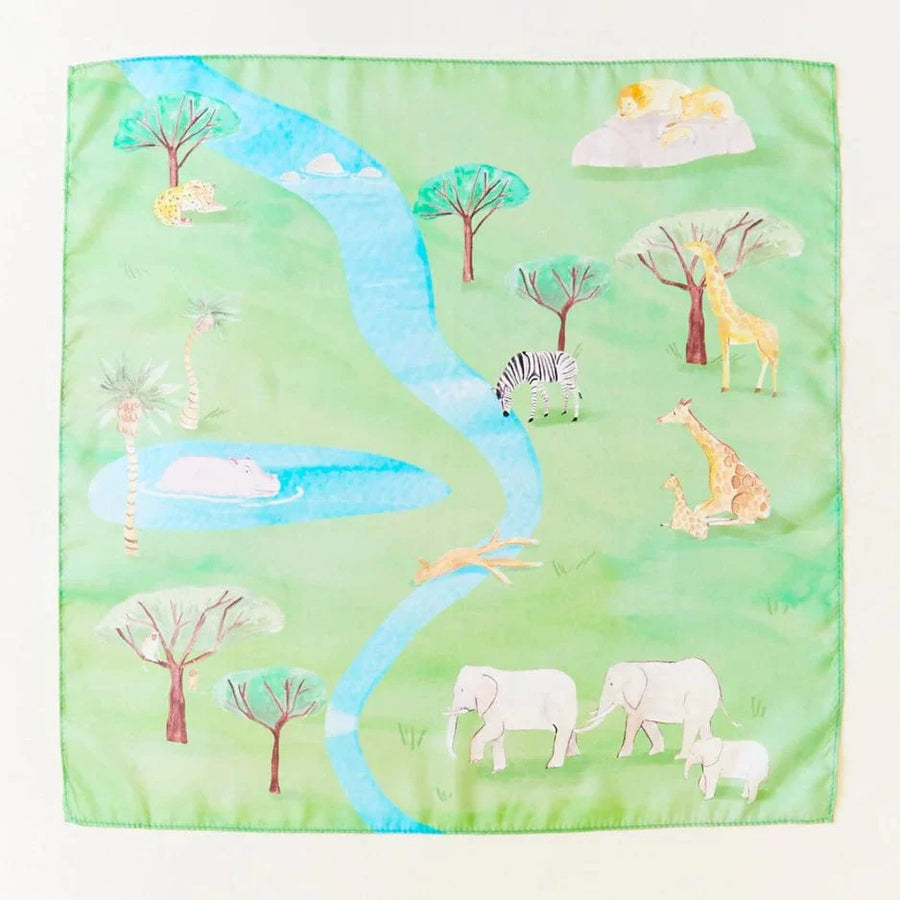 Sarah's Silks Mini Playsilk - Safari Playmap