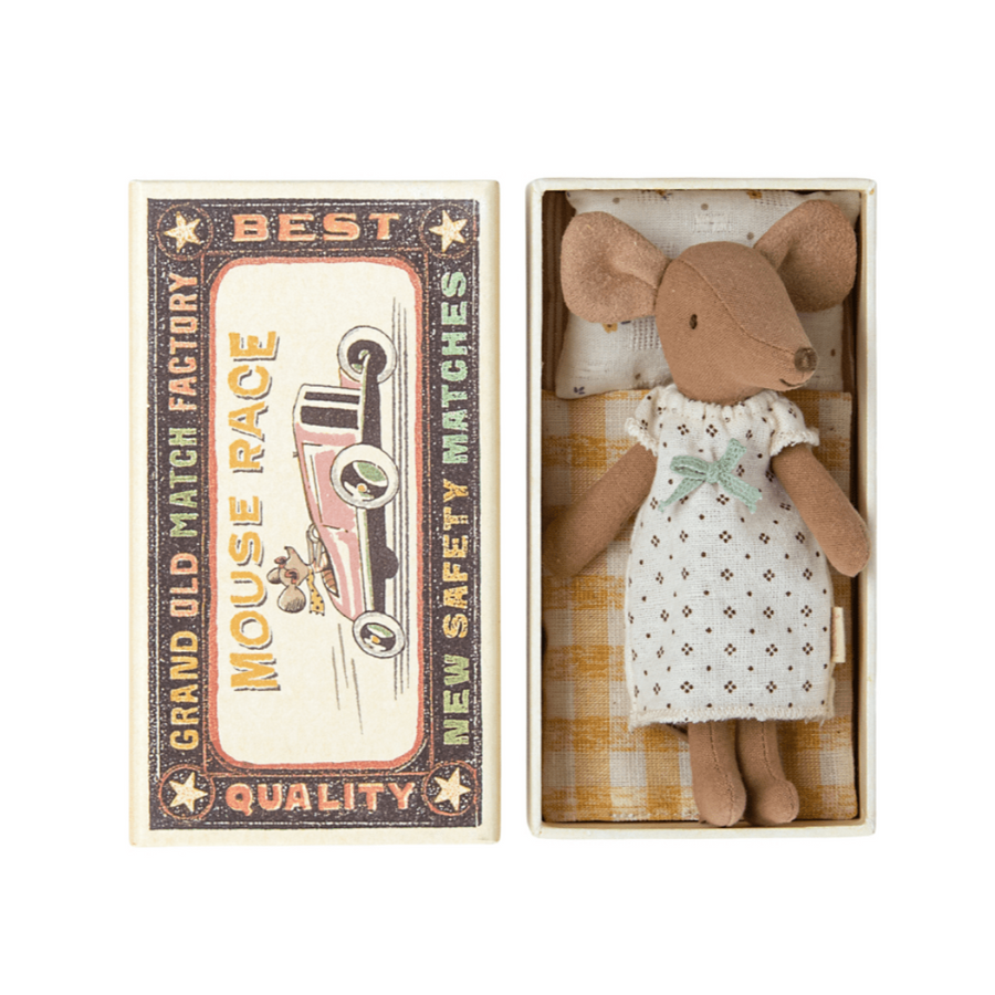 Maileg Mouse Big Sister Brown in box