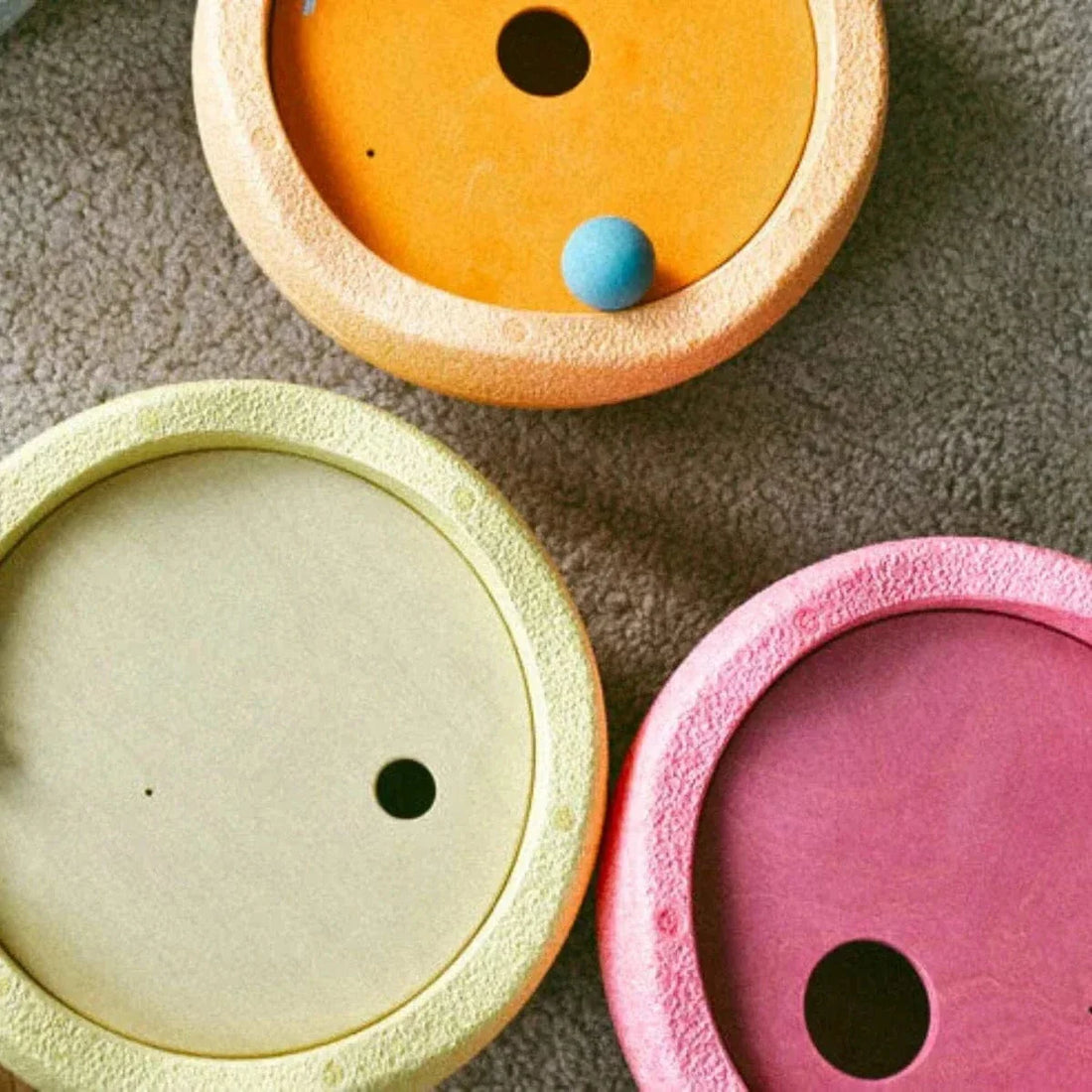 Grimm's x Stapelstein Set - Original Rainbow Complete Pastel Set of 8 + Grimm's Rolling Disc Set