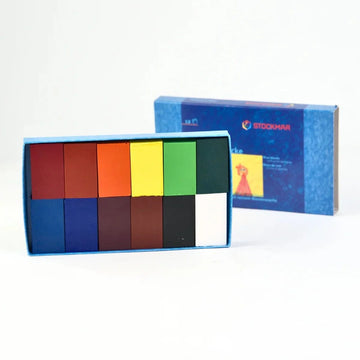 Stockmar Wax Crayons 12 Blocks in Cardboard Box