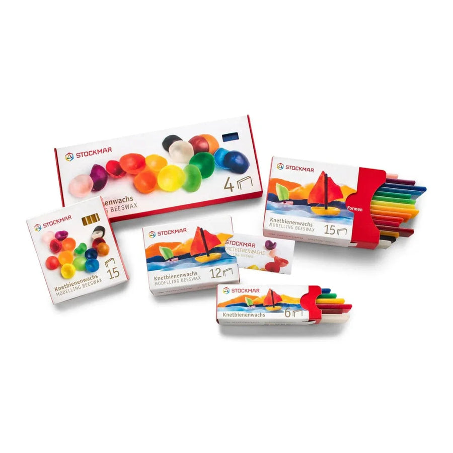 Stockmar Modelling Beeswax 12 Assorted Colours