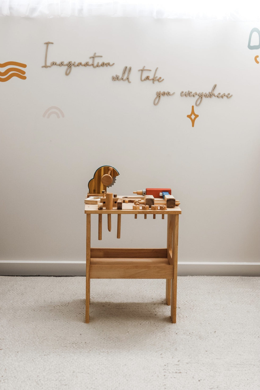 QToys Wooden Work Bench