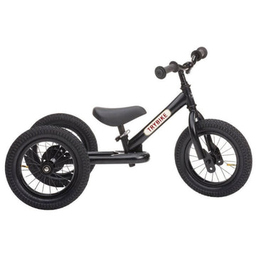 Trybike 2 in 1 Steel Balance Bike - Black