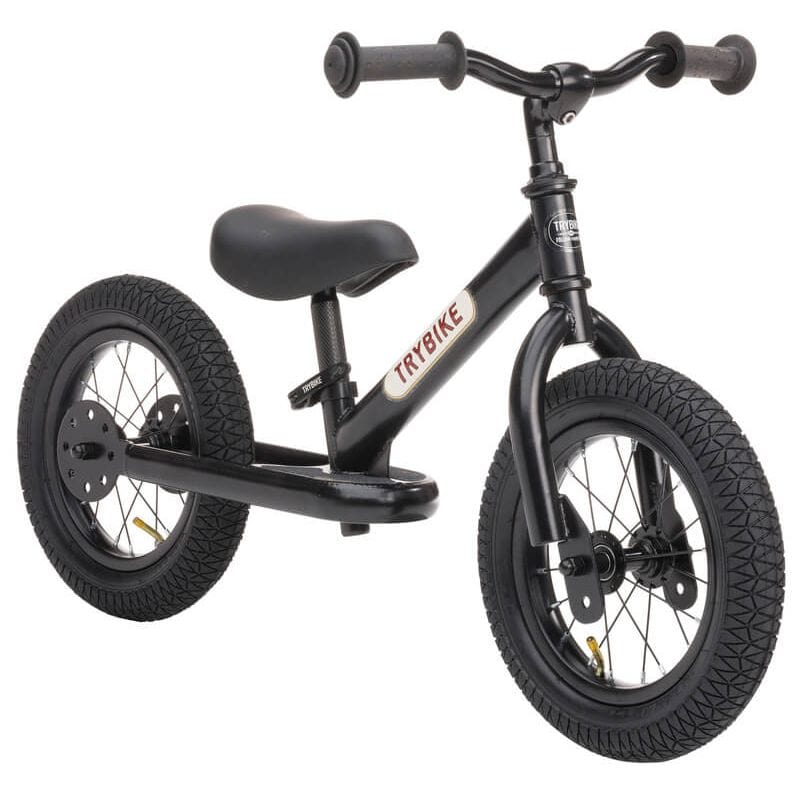 Trybike 2 in 1 Steel Balance Bike - Black