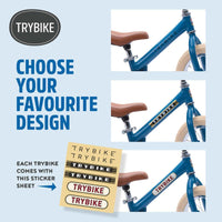 Trybike 2 in 1 Vintage Steel Balance Bike - Blue