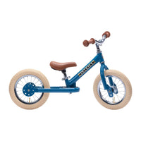 Trybike 2 in 1 Vintage Steel Balance Bike - Blue