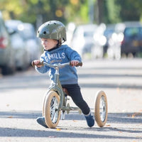 Trybike 2 in 1 Vintage Steel Balance Bike - Green