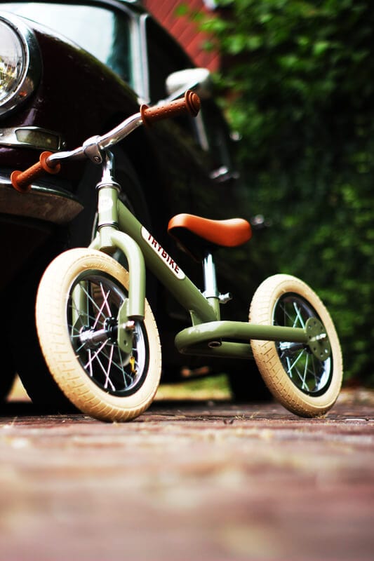 Trybike 2 in 1 Vintage Steel Balance Bike - Green