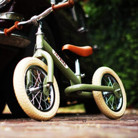 Trybike 2 in 1 Vintage Steel Balance Bike - Green