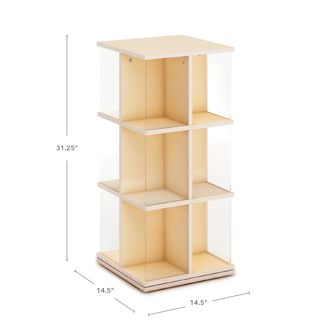 Guidecraft EdQ Rotating Book Display 3 Tier - Natural