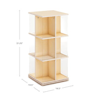 Guidecraft EdQ Rotating Book Display 3 Tier - Natural
